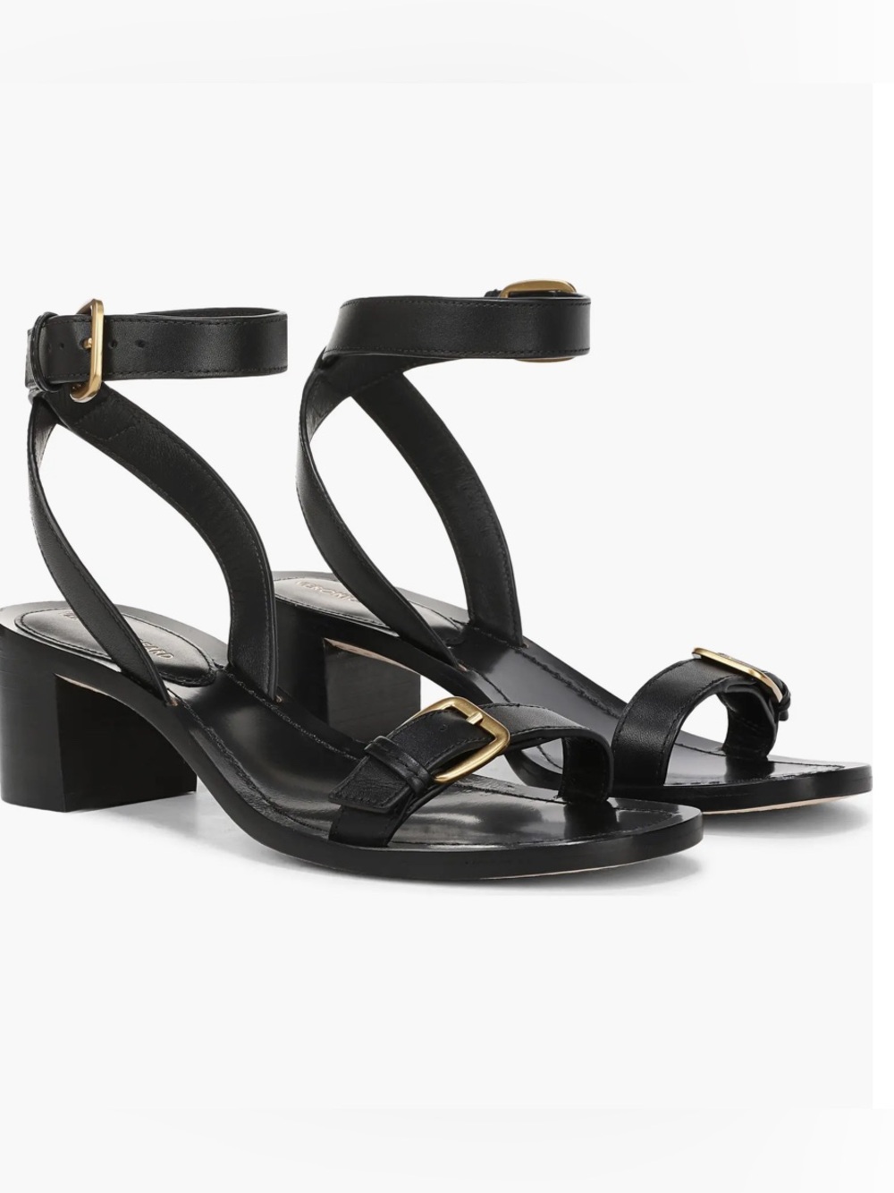 Veronica Beard Elia Ankle Strap Buckle Sandal Size In Black Women’s Size 6 New